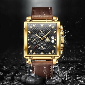 大谷翔平 176号記念セール メンズ腕時計 オマージュ防水 クォーツ アナログ時計 クロノグラフ 本革ベルト EL2067 スーツ 高品質の画像4