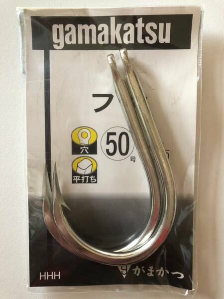 大型マグロ等　 がまかつ Gamakatsu 66313 フカ (銀) 50号 　釣り針　2本セット　 在庫確認は質問欄より　n3