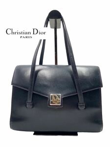  Christian Dior бренд темно-синий большая сумка кожа модный 