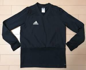 【中古】ADIDAS/アディダス ジュニア160サイズ CONDIVO18トレーニングトップ長袖 正規品ブラック サッカー/フットサル/トレーニング/練習