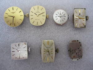  lady's machine clock Movement 7 point together ( Omega * Longines * Waltham * Seiko other )