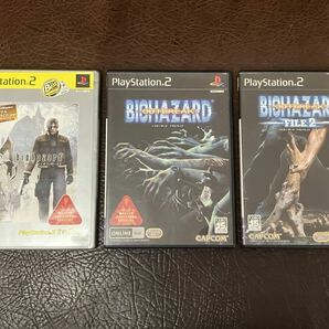 送料無料 PS2 バイオハザード 4 + アウトブレイク + アウトブレイク ファイル2 BIOHAZARD RESIDENT EVIL OUTBREAK 動作確認済 説明書付き