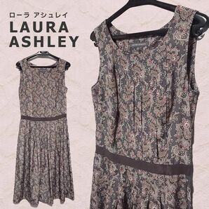 LAURA ASHLEY ローラアシュレイ ノースリーブワンピース ペイズリー