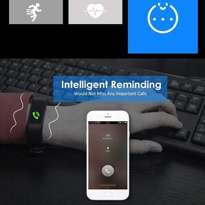 0823 115Plusスマートウォッチ カラースクリーンBTスポーツ防水時計歩数計血圧心拍数モニタリングフィットネスウォッチの画像2