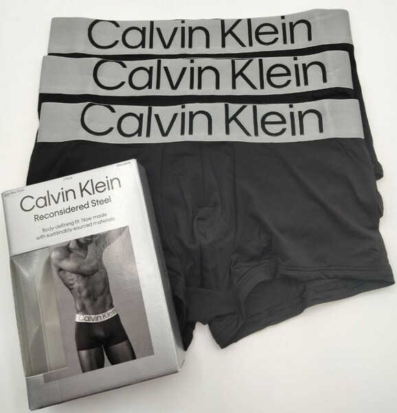 【Mサイズ】Calvin Klein(カルバンクライン) ローライズボクサーパンツ ブラック 3枚セット メンズボクサーパンツ 男性下着 NB3074