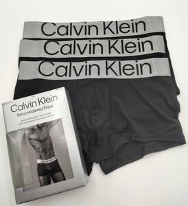 【Lサイズ】Calvin Klein(カルバンクライン) ローライズボクサーパンツ ブラック 3枚セット メンズボクサーパンツ 男性下着 NB3074