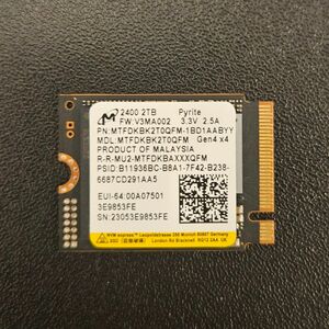 M.2 2230 NVMe 2TB SSD Micron 2400