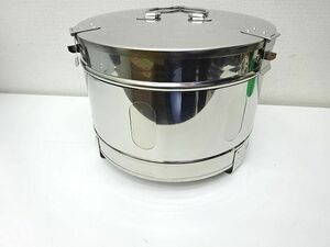 ③ステンレス カスト大 滅菌 消毒 脱脂綿 小物入れ 衛生用品 丸型 中古 医療