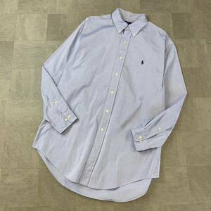 Ralph Lauren ラルフローレン ボタンダウンシャツ BDシャツ メンズ ブルー ネイビーポニー刺繍 151/2-32/33