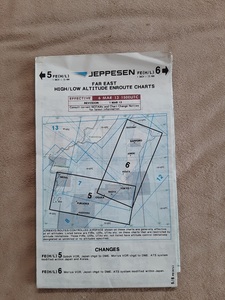 JEPPSEN Radio Navigation Chart FAR EAST　FE5,FE6（北海道から九州）