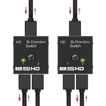 HDMI切替器 HDMIスプリッター HDMI2.0 双方向セレクター HDMI分配器 2入力×1出力 or 1入力×2出力 4K 30HZ 3D/1080p セレクター高速安定_画像2