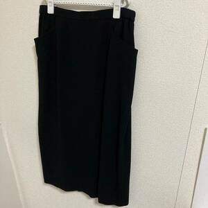 GIVENCHY GLAMOUR スカート 黒 春 ジバンシイ サイズ44 大きいサイズ 古着/T041-69