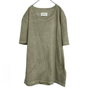 本物 Maison Margiela ガーメントダイ Tシャツ size:52 カーキ メゾンマルジェラ10 半袖 メンズ XL クルーネック カットソーの画像6