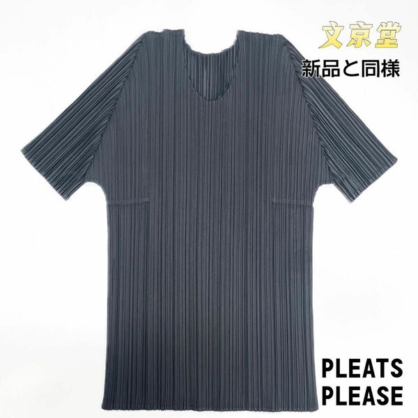 PLEATS PLEASE BASICS Tops 半袖カットソー　トップス　丸首シャツ　黒