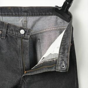 80s ビンテージ Levis リーバイス 505 ブラックジーンズ ブラックデニム 先染め 31/32 カットオフ USA製