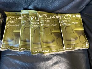 PITTA MASK ピッタマスク レギュラー カーキ 5袋