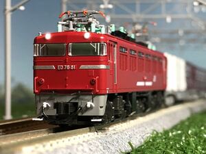 KATO 3013-3 ED76 0後期形 JR貨物更新車【 ED76 81】新品加工品、高輝度常点灯ライトユニット搭載、マグネット内蔵、 HM5個付き