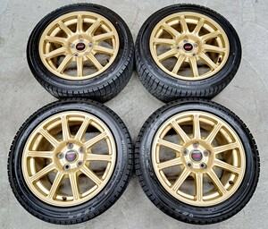 【極上品】Subaru Impreza WRX STI Genuine BBS WheelsTires 2021 Dunlop ウィンターマックスWM03 235/45R17 鍛造 8.0J 114.3