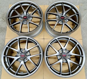 【美品】Subaru WRX STI Genuine BBS Wheels 4本set 8.5J PCD114.3 Studless WRX 1929VAB GVB GRB Forester　レヴォーグ 鍛造