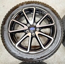 【極上品】スバル レヴォーグ 純正オプション ホイールタイヤ 215/50R17 2019年 ブリヂストン ブリザックVRX2 114.3 WRX S4 スタッドレス_画像4