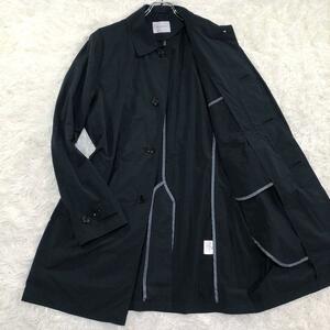  Takeo Kikuchi [ супер редкий размер XL нейлон весна пальто ]TAKEO KIKUCHI весеннее пальто пальто с отложным воротником LL чёрный черный полиэстер 