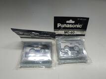 89908 ★ 未開封　Panasonic　パナソニック　マイクロカセットテープ　MC-60　RT-MC60M　2個 ◆_画像1