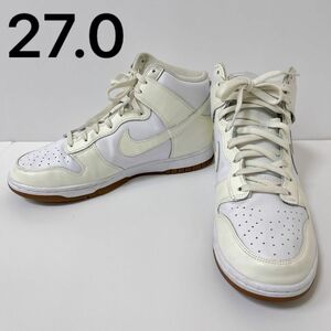 NIKE ナイキ　ダンクハイ　ハイカットスニーカー　ホワイトサイズ27.0