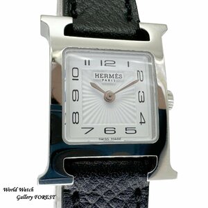 [Hermes Hermes ☆ H Watch Mini] Используемые дамы смотрят hh1.110 Quartz Белый циферблат ☆ Ранг ☆