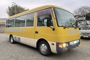 Видео доступно! Распроданный! H16 Mitsubishi Rosa Microbus 5.2L Diesel 5 -Speed ​​MT Двигатель MT силен! Осмотр) Coaster Riesse Kids Bus Hyogo Ono City