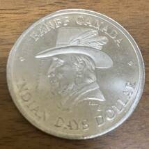 希少 カナダ コイン INDIAN DAYS DOLLAR 　BANFF CANADA インディアンデイズ 美品 こ116_画像1