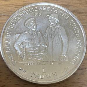  大型コイン ★ 希少 エリザベス女王 1クラウン 第一次世界大戦-グラミス 極美品 コ33の画像1