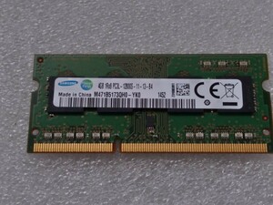 ★SAMSUNG製 DDR3 1Rx8 4GB PCL3-12800S SO-DIMM 稼働品！