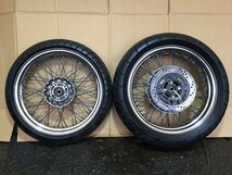 ゼファー750　RS　ZR750C　前後ホイールセット　ディスク付　スポーク　組み換え　流用　Z2仕様　カスタムにも（中古）2458-Z2805_画像1