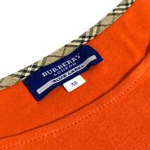 BURBERRY BLUE LABEL バーバリーブルーレーベル カットソー 長袖 38 オレンジ Tシャツ レディース A34_画像4