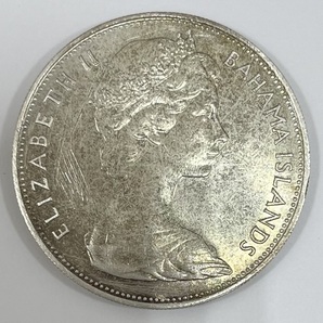 #16796D バハマ諸島 5ドル 銀貨 シルバー 1966年 約42.3gの画像1