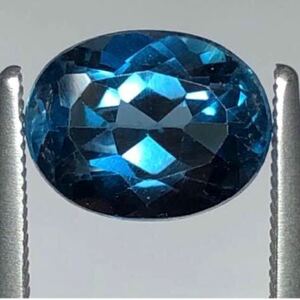 3163 [Самый высокий! Темно -синий] с Gap 2.417ct Natural London Blue Topaz Brazil Ruth