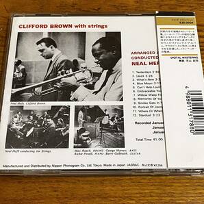 CD 帯付 クリフォード・ブラウン CLIFFORD BROWN WITH STRINGS 日本語解説有り ディスク良好の画像2