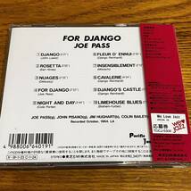 CD 帯付 ジョー・パス JOE PASS FOR DJANGO 日本語解説有り ディスク良好 TOCJ-5309 90年_画像2