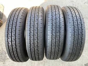 送料無料　新車外し　155/80R14 88/86N LT DUNLOP SP175L ダンロップ　互換サイズ155R14 4本セット　バリ溝 バリ山