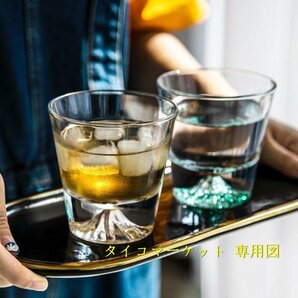 ウイスキー グラス 富士山グラス 270ml 2個セット ロックグラス アルコールグラス ペアグラス おしゃれ 日本酒 お土産 還暦祝い 結婚の画像2