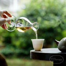 台湾茶器 耐熱 グラス 酒杯 片口公道杯 茶海 湯冷まし 酒器 均杯（香りを嗅ぐグラス 300ml）_画像6