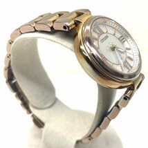 【稼動品】CITIZEN シチズン XC クロスシー 腕時計 H335-T012353 ソーラー アナログ ラウンド シェル ピンクゴールド レディース_画像3