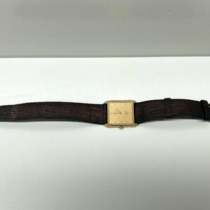 【動作未確認品】オメガ OMEGA デヴィル 191.0211 クオーツ ゴールド 純正ベルト 不動 ジャンクの画像7