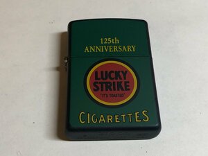 13【未使用】ラッキーストライク　ZIPPO　ジッポ　喫煙具 　コレクション　本体のみ　火花確認済み　125周年