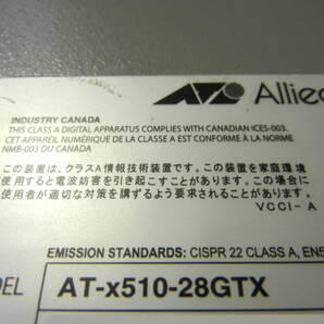 《》【中古】Allied Telesis AT-x510-28GTX ギガビット・インテリジェント・スタッカブルスイッチの画像3