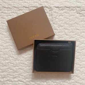 CUFAM カファム 財布 フラグケース 小銭入れ カードケース 革　ブラック
