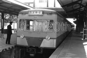 R1045-1【古い 鉄道 白黒 モノクロネガ】35mm 5コマ◇昭和40～50年代 西部鉄道 東武鉄道 ※鉄道 駅 電車 汽車 蒸気機関車