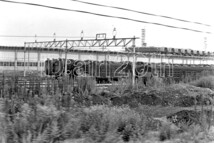 R1060-1【古い 鉄道 白黒 モノクロネガ】35mm 6コマ◇昭和40～50年代 石橋駅(栃木県) ※駅 電車 汽車 蒸気機関車_画像1