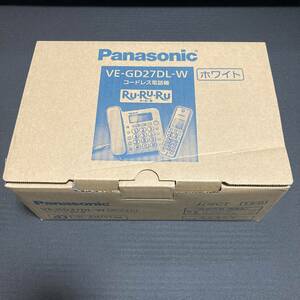 [未使用品]パナソニック VE-GD27DL-W デジタルコードレス電話機 ホワイト Panasonic 親機 子機 セット 固定電話 留守番電話 迷惑防止