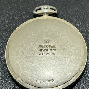 稼働品 JUNGHANS ユンハンス 懐中時計 クオーツ JY-2005 SILVER シルバー 925 刻印あり 重量約29ｇ 時計 ブランド 海外 自宅保管品の画像3